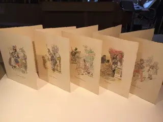 Adolphe Willette (1857-1926) - 5 unused menu cards / book