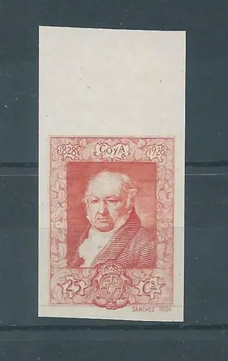 Spanje 1930 - Goya, imperforated, colour change - Edifil nº 508