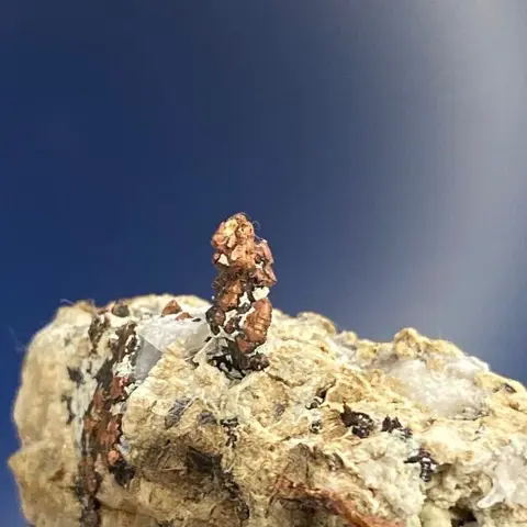 Koperkristallen op matrijs Klassieke plaats - 6×4×1 cm - 40