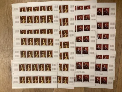 Monaco 1991 - Prince and Princess of Monaco - high facial value - in sheets - mint** - Yvert n°1787 et 1788 x 120 exemplaires