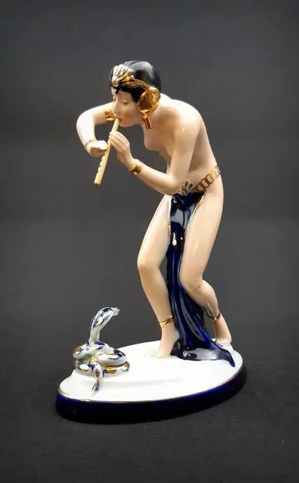 Royal Dux Porzellan-Manufaktur - Art Deco slangenbezweerder