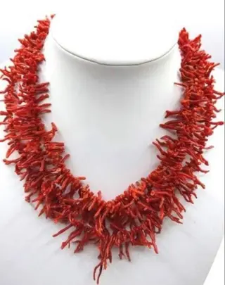 Koraal Handgesneden koraal collier - 101 g