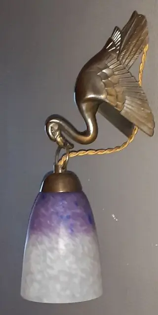 Charles Schneider / Jamar - Muurlamp, Art Deco wandlamp (1)