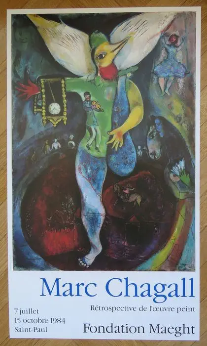 Marc Chagall, (after) - Affiche originale d'exposition -
