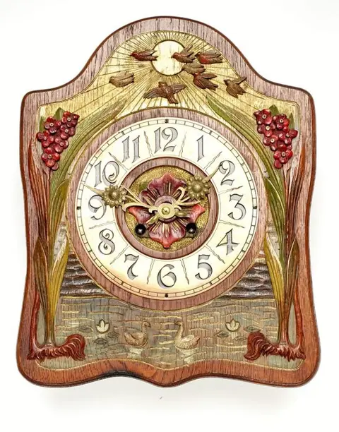 Jugendstil klokkenkast (met uurwerk)