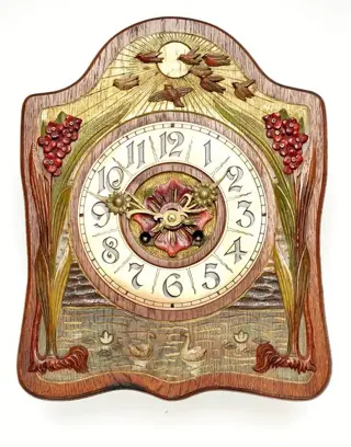 Jugendstil klokkenkast (met uurwerk)