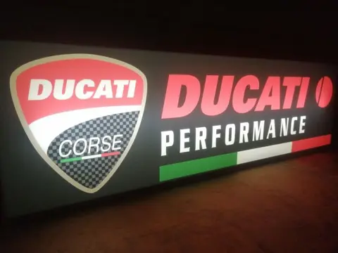 Bord - Insegna al neon Ducati Corse, ricondizionata -