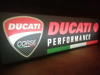 Bord - Insegna al neon Ducati Corse, ricondizionata -