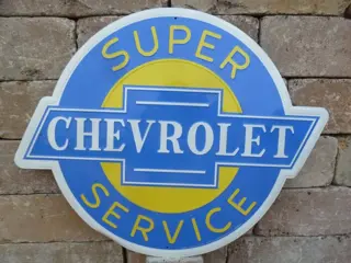 Bord - Chevrolet Super Service Aluminium 70 cm Logo -
