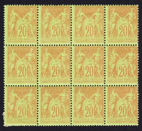 Frankrijk 1884 - Sage type blok van 12 - Michel 79