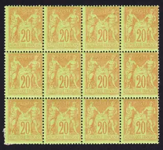 Frankrijk 1884 - Sage type blok van 12 - Michel 79