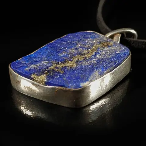 Schitterende hanger van Lapis lazuli Vrije vorm -
