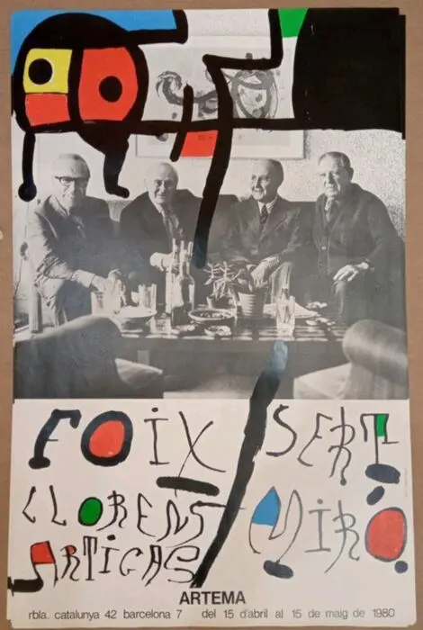Joan Miró - Cartel de exposición colectiva: Miró, Foix