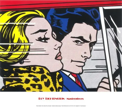 Roy Lichtenstein (after) - In the Car, 1963 - Big Size XL -