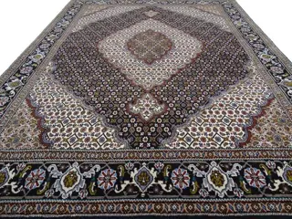 Tabriz Mahi met Zijde - Cleaned Rug - 201 cm - 154 cm
