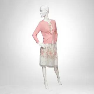 Blumarine - Pizzo Macramè &amp; Cashmere Cardigan, Rok, Top