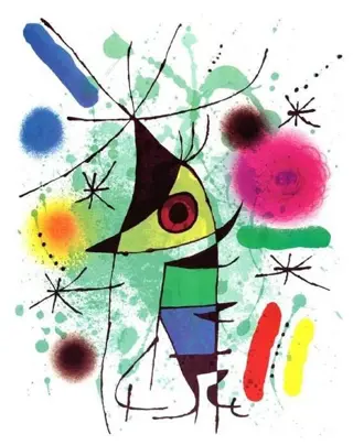 Joan Miró, (after) - The Singing Fish - license print - 1999
