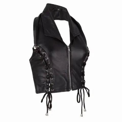 Leren dames topje in soepel schaapsleer