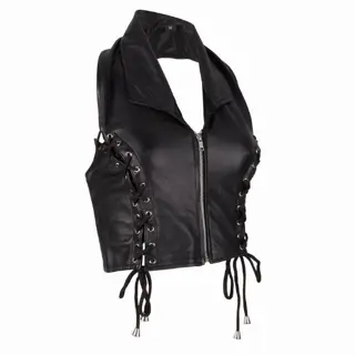 Leren dames topje in soepel schaapsleer