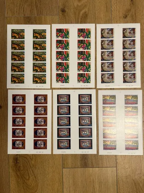 Frans-Polynesië 1997 - non dentelés - peintures, Gauguin - en feuilles - neufs** - Maury n°549 à 554 x 10 exemplaires