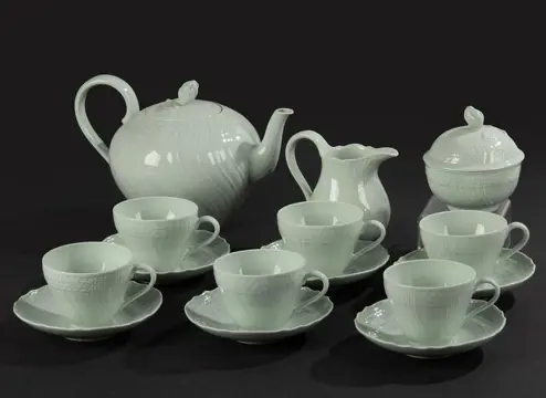 Hutschenreuther - Theeservies voor 6 (9) - Porselein -