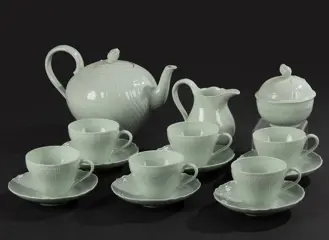 Hutschenreuther - Theeservies voor 6 (9) - Porselein -