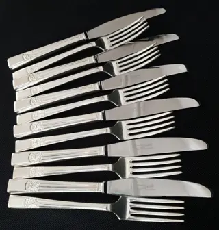 Pinder Brothers - Bestek, Tafelservies (12) - Victoriaans -