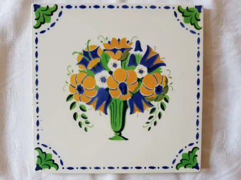 Grohner Wandplattenfabrik AG - Art Nouveau tegel (15,4 x