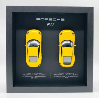 Decoratief object - FRAMEDWHEELS - Porsche 911 (991 Carrera