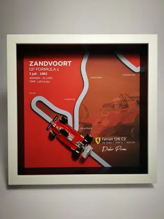 Decoratief object - 3D Race Art Ferrari 126 C2 Chassis#060