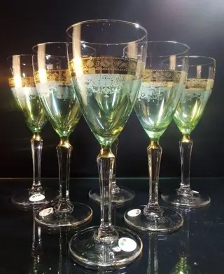 F.lli Fumo cristalleria - Fluitjes (6) - Puur gouden