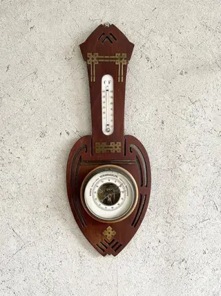 Art Nouveau - Barometer + Kwik Thermometer