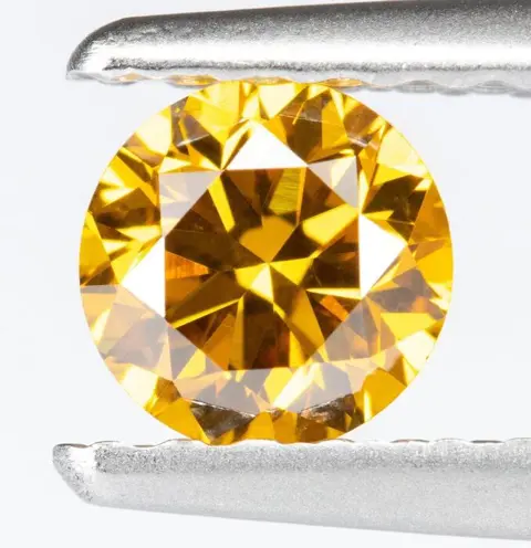 Diamant - 0.33 ct - Natural Fancy Vivid Yellow-Orange - VS2