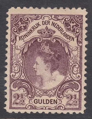 Nederland 1906 - Koningin Wilhelmina 'Bontkraag' - NVPH 78