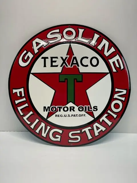 Bord - Gasoline filling station - Texaco motor oils