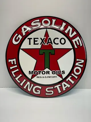 Bord - Gasoline filling station - Texaco motor oils