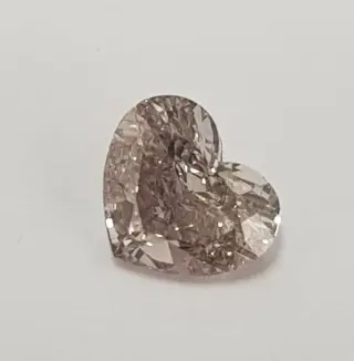1 pcs Diamant - 0.43 ct - Hart - fancy roze bruin - SI2, GIA