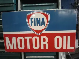 Bord - Insegna Fina Motor Oil, 75cm - Fina