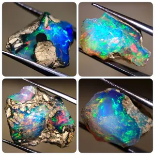 Cts. 34.0 Ethiopisch kristal opaal exemplaar - 6.8 g - (4)