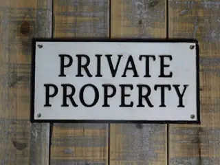 Prive terrein , wandbord