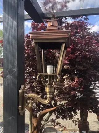 Buiten wandlamp ,koper