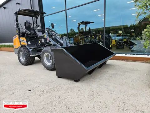 Containerbak 1200 ltr. aan shovel | zand puin afval