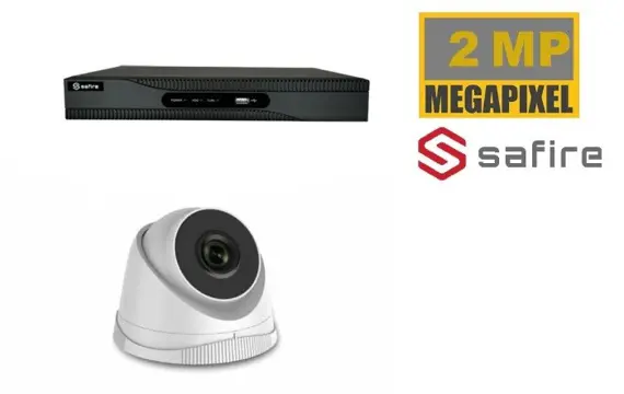 KIT1.2 Safire set 1x 2 Mega pixel Camera 1tb schijf wit