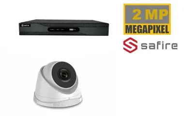 KIT1.2 Safire set 1x 2 Mega pixel Camera 1tb schijf wit