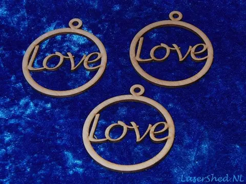 Kerst versiering Love Thick bal
