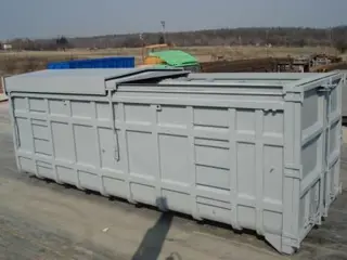 container met schuifdaken