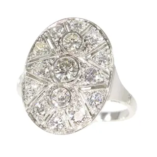 Eternal Romance: A 1950s Art Deco Diamond Ring