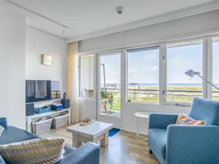 Behaaglijk appartement vlakbij De Koog met uitzicht over zee