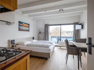 Leuke studio op vijf minuten fietsen van het strand