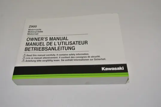 INSTRUCTIEBOEKJE Kawasaki Z 900 2017 - 2019